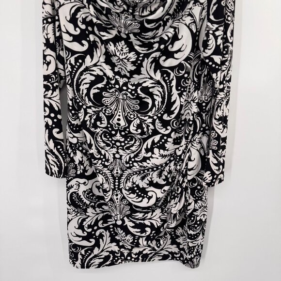 INC International Concepts Womens Black White Paisley Print Dress size 0X plus - Picture 5 of 13